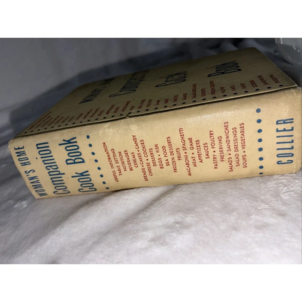 Vtg Womans Home Companion Cook Book 1943 P.F. Collier‎ & Son Cookbook Hardback